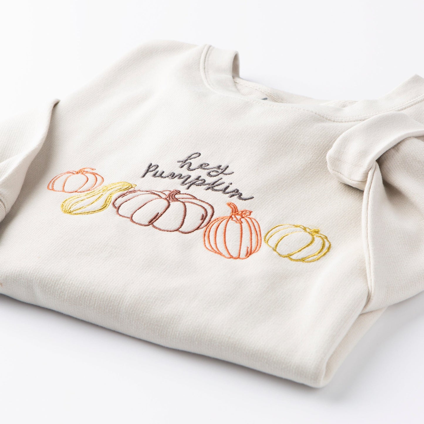 Embroidered Hey Pumpkin Sweatshirt - 5