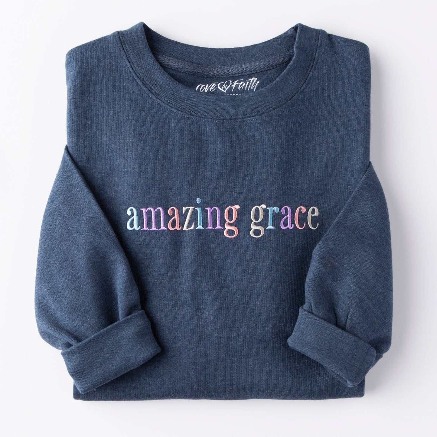 Embroidered Amazing Grace Sweatshirt Style001