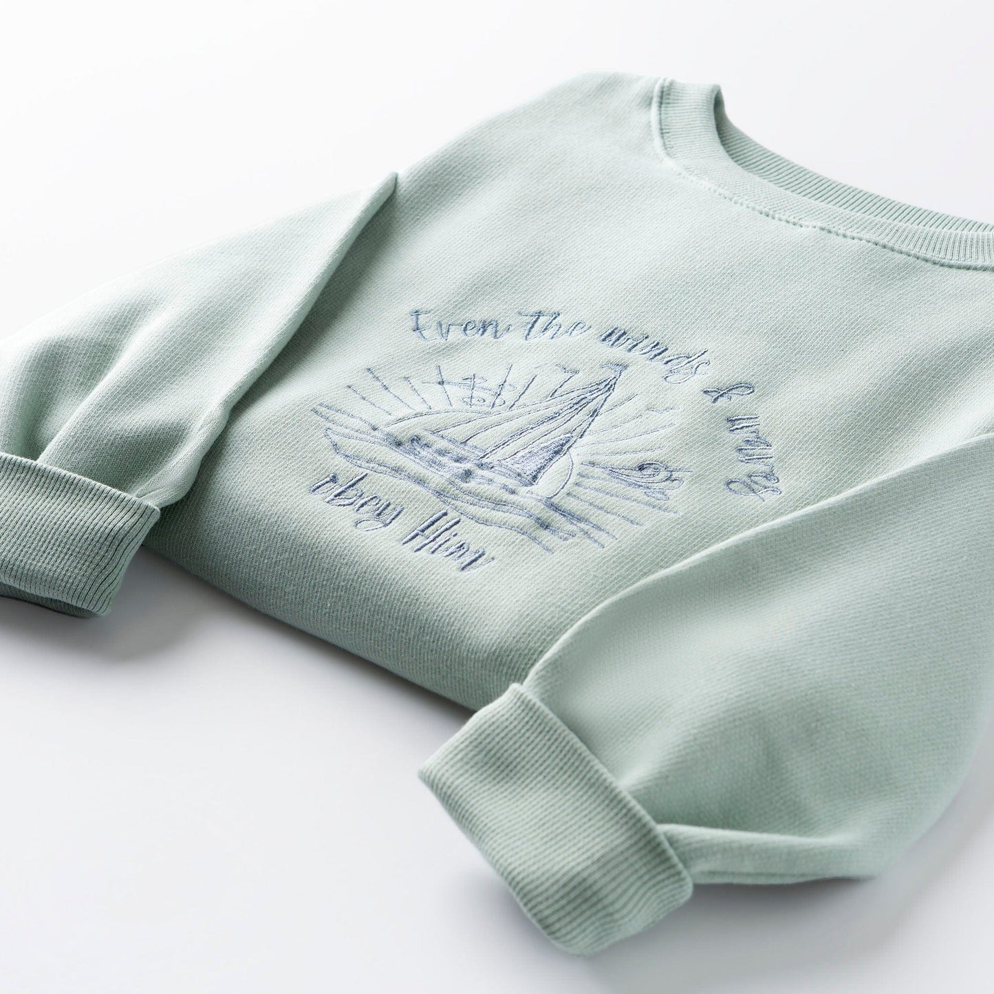 Embroidered Winds and Waves Sweatshirt