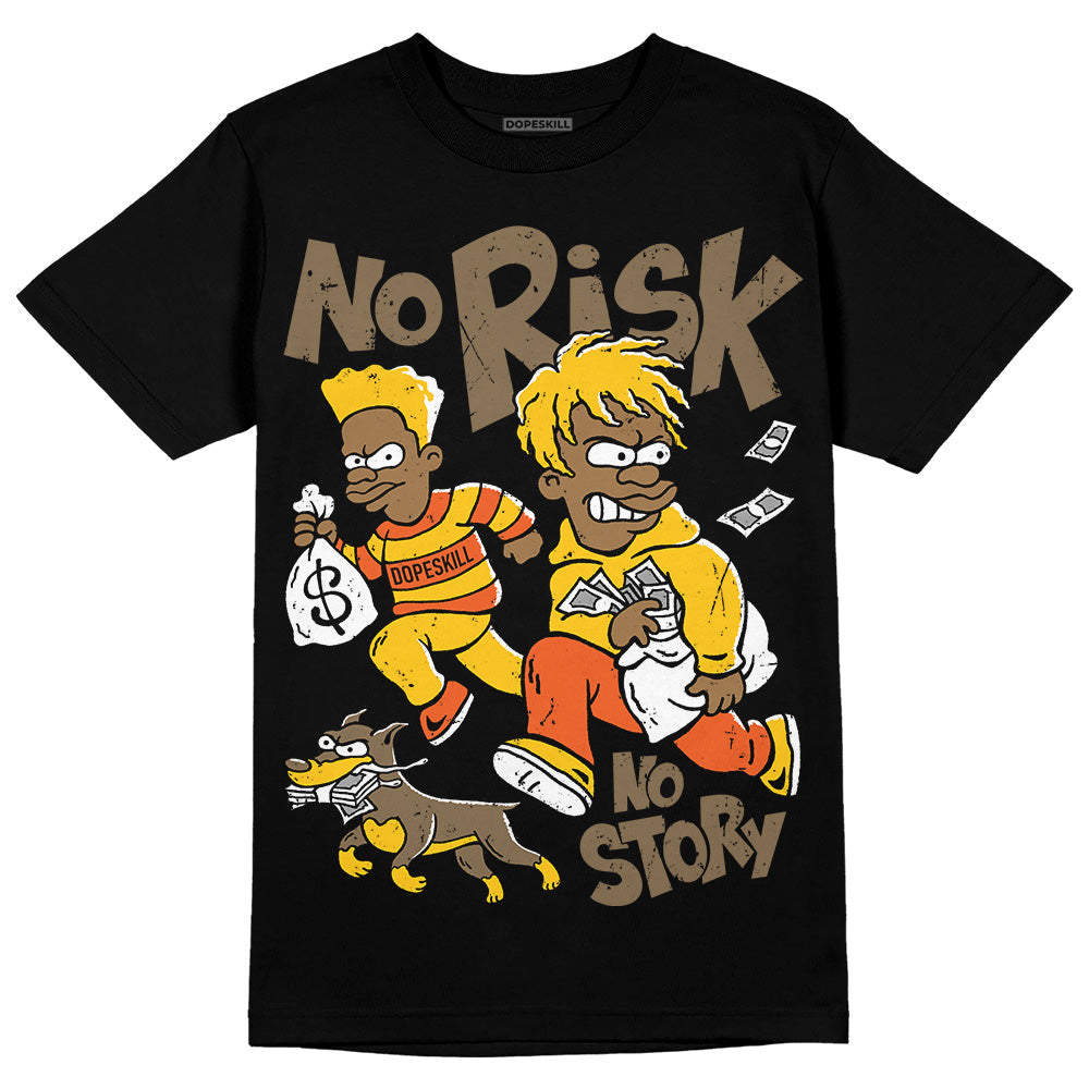 Yellow Collection DopeSkill T-Shirt No Risk No Story Graphic