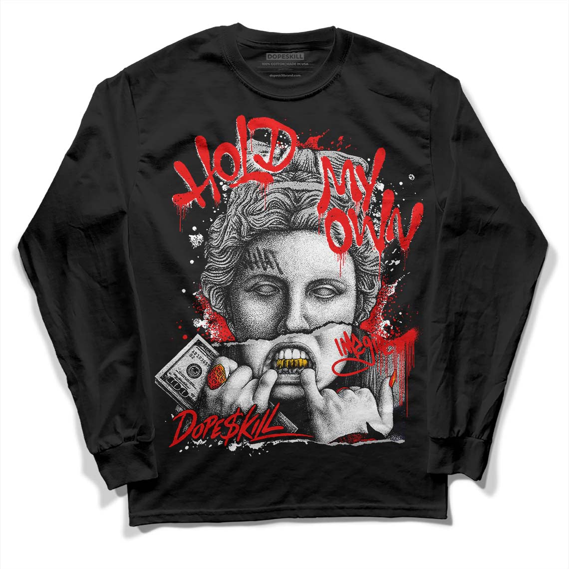Cherry 12s DopeSkill Long Sleeve T-Shirt Hold My Own Graphic