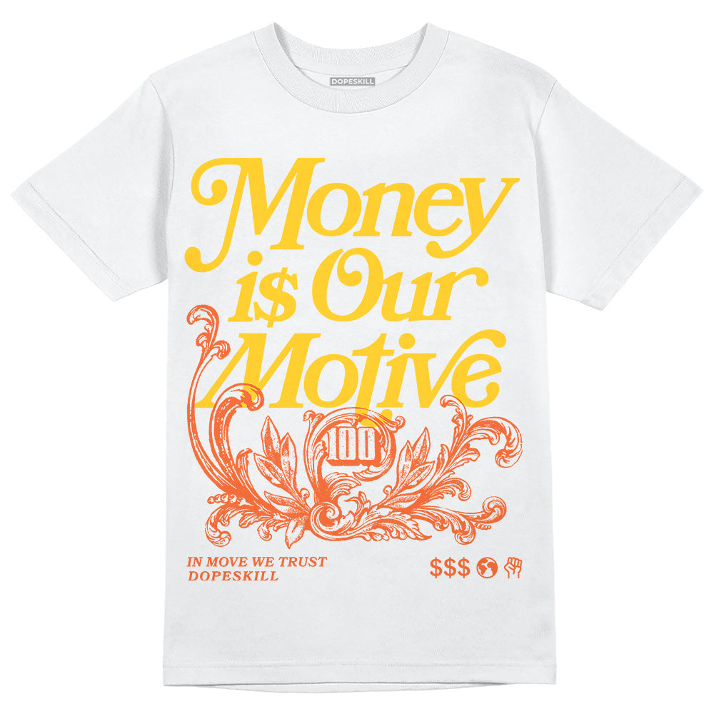 Yellow Collection DopeSkill T-Shirt Money Is Our Motive Typo Graphic