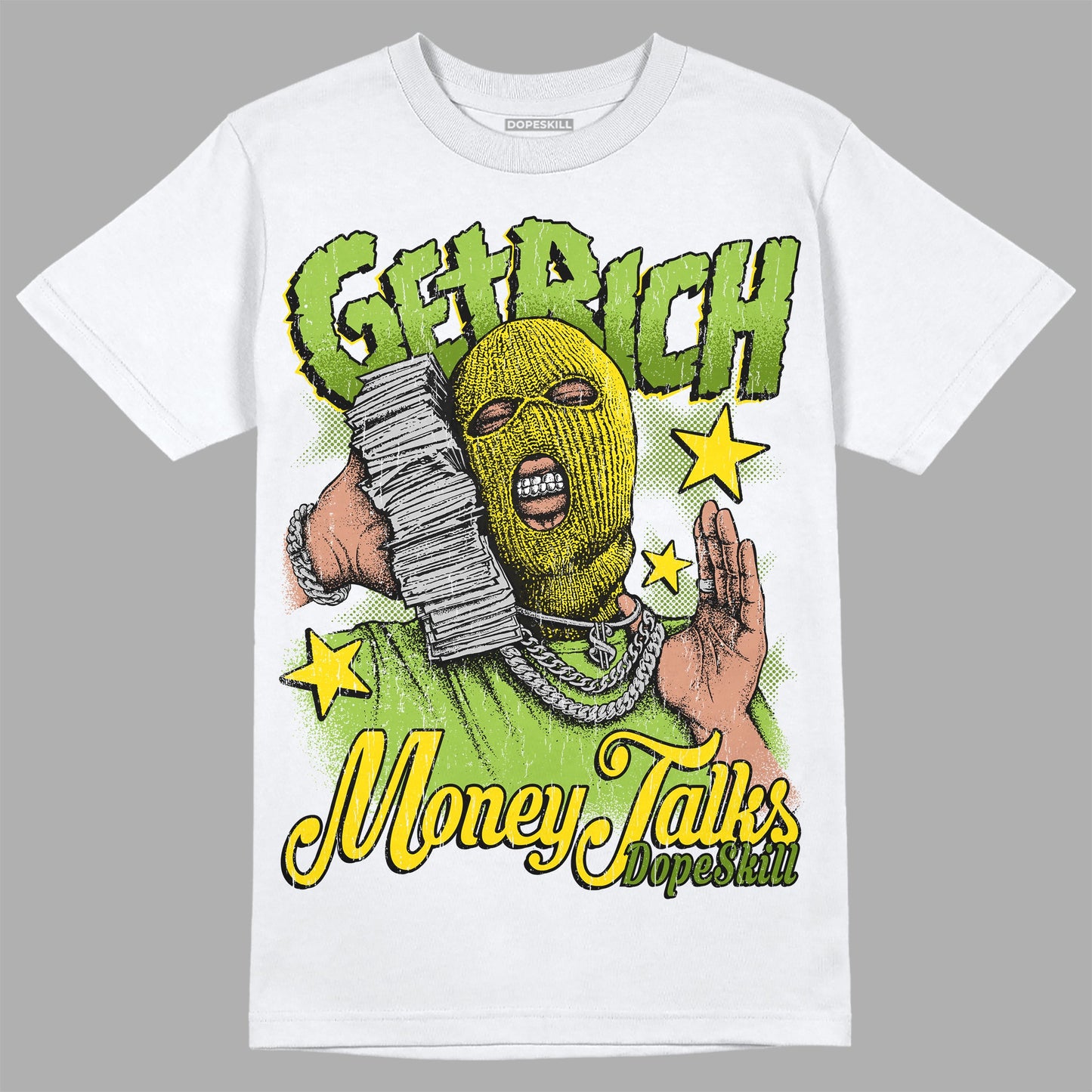 Dunk Low 'Chlorophyll' DopeSkill T-Shirt Get Rich Graphic