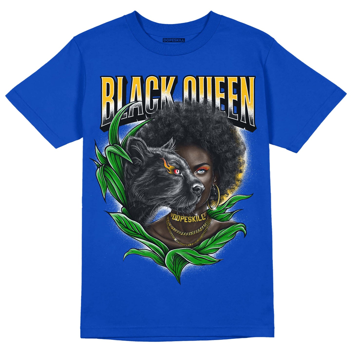Royal Blue Collection DopeSkill Royal Blue T-shirt New Black Queen Graphic