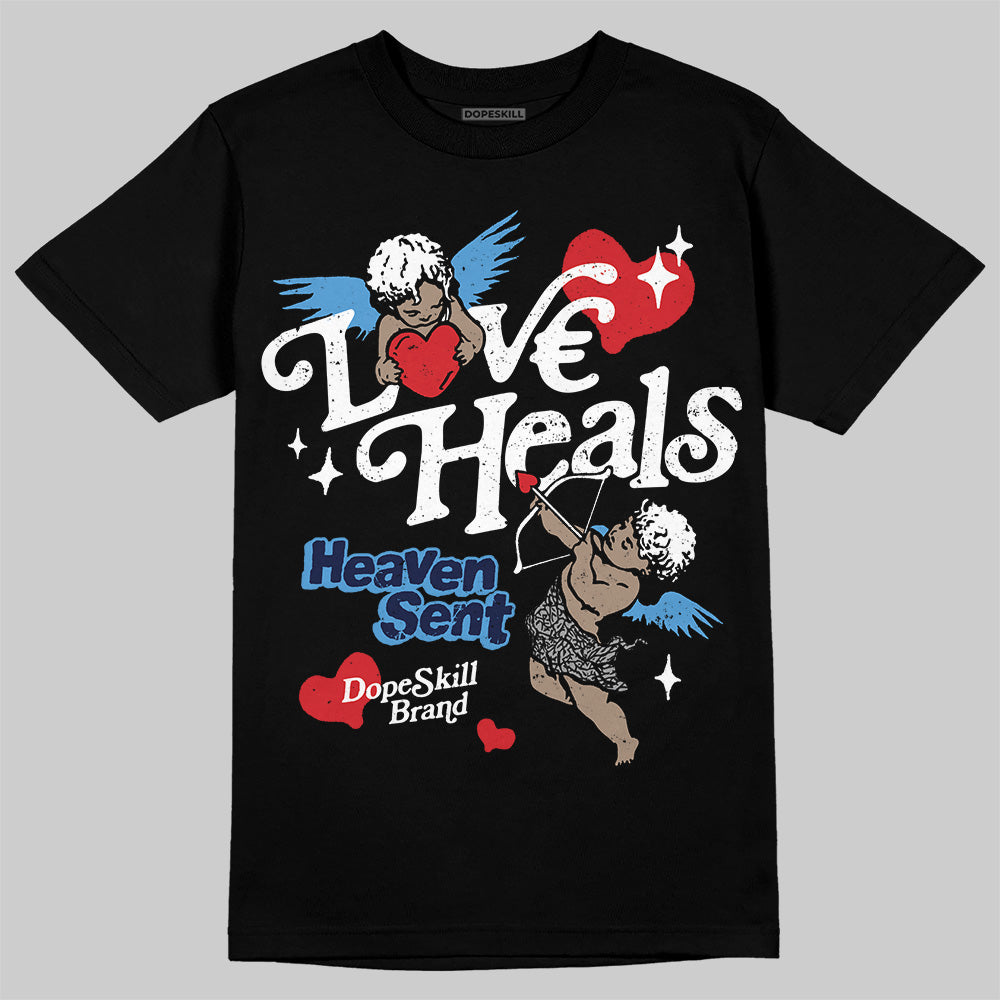 Midnight Navy 3s DopeSkill T-Shirt New Love Heals Graphic