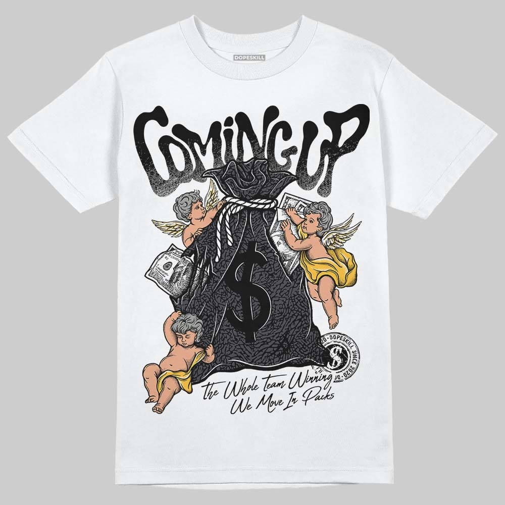 Black Cat 3s DopeSkill T-Shirt Money Bag Coming Up Graphic