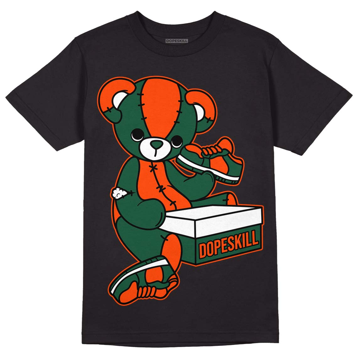 Dunk Low Team Dark Green Orange DopeSkill T-Shirt Sneakerhead BEAR Graphic