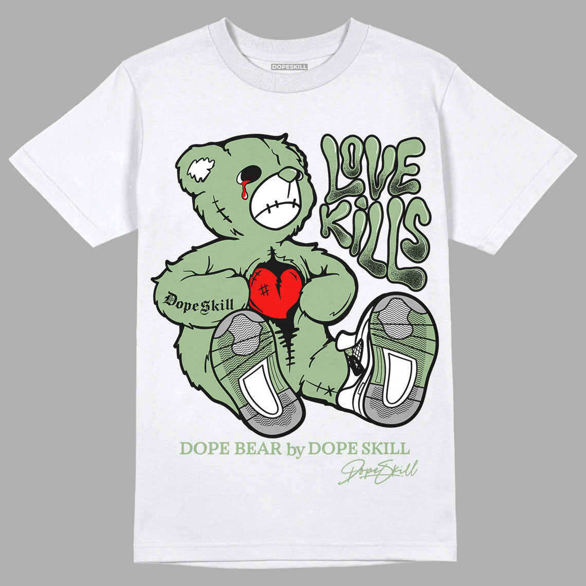 Seafoam 4s DopeSkill T-Shirt Love Kills Graphic