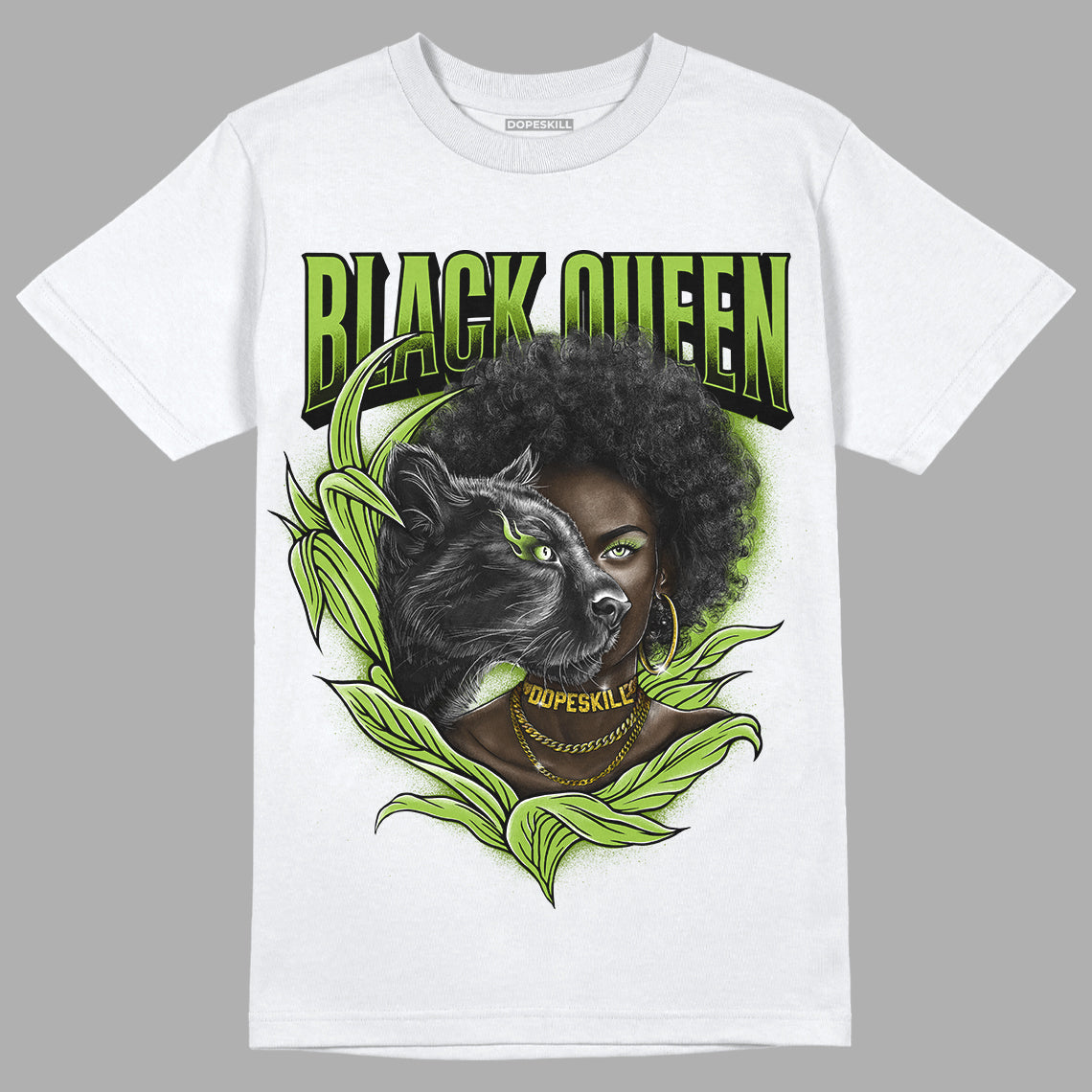 Dunk Low 'Chlorophyll' DopeSkill T-Shirt New Black Queen Graphic