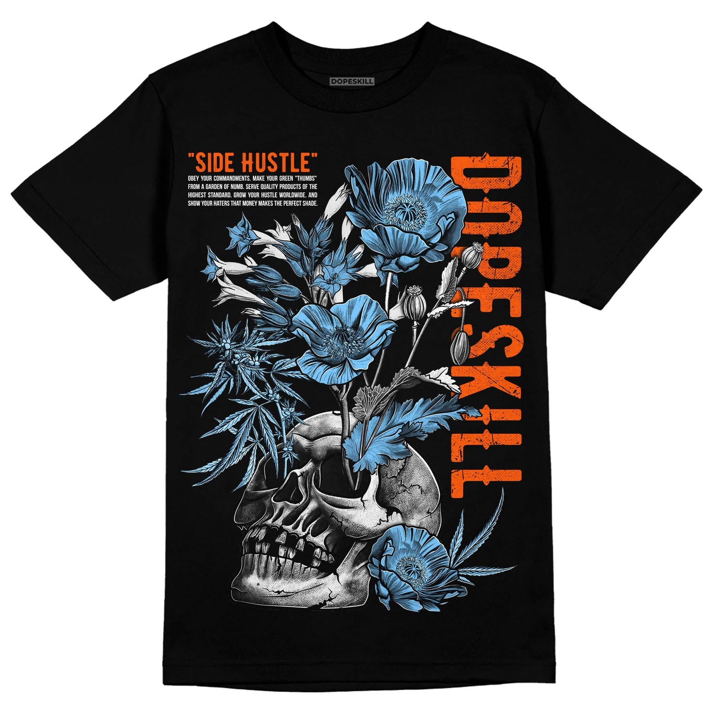 Dunk Low Futura University Blue DopeSkill T-Shirt Side Hustle Graphic