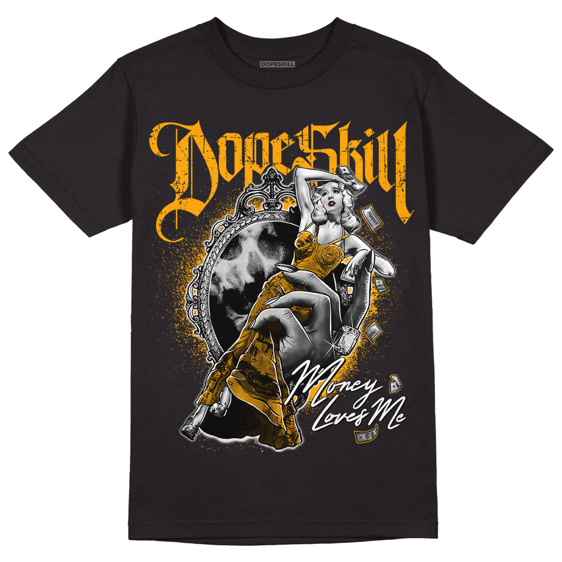Black Taxi 12s DopeSkill T-Shirt Money Loves Me Graphic