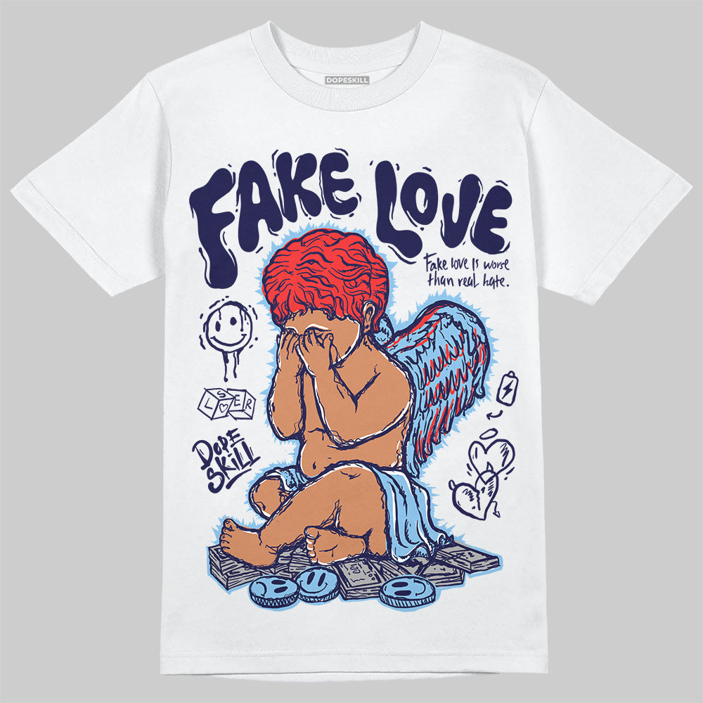 University Blue Collection DopeSkill T-Shirt False Love Graphic