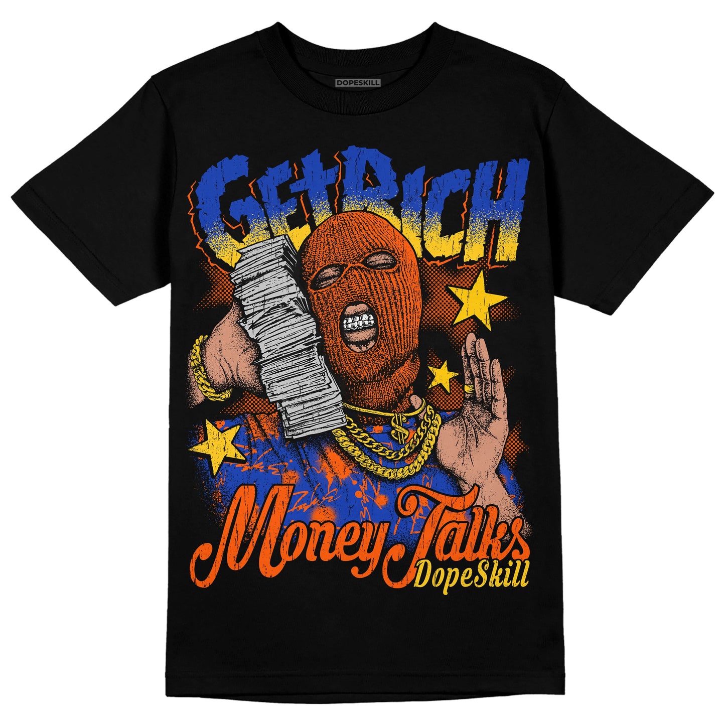 Dunk Low Futura Orange Blaze DopeSkill T-Shirt Get Rich Graphic