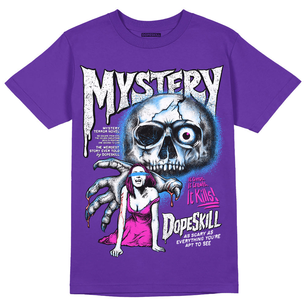 Dunk Purple Championship Court White DopeSkill Purple T-shirt Mystery Ghostly Grasp Graphic