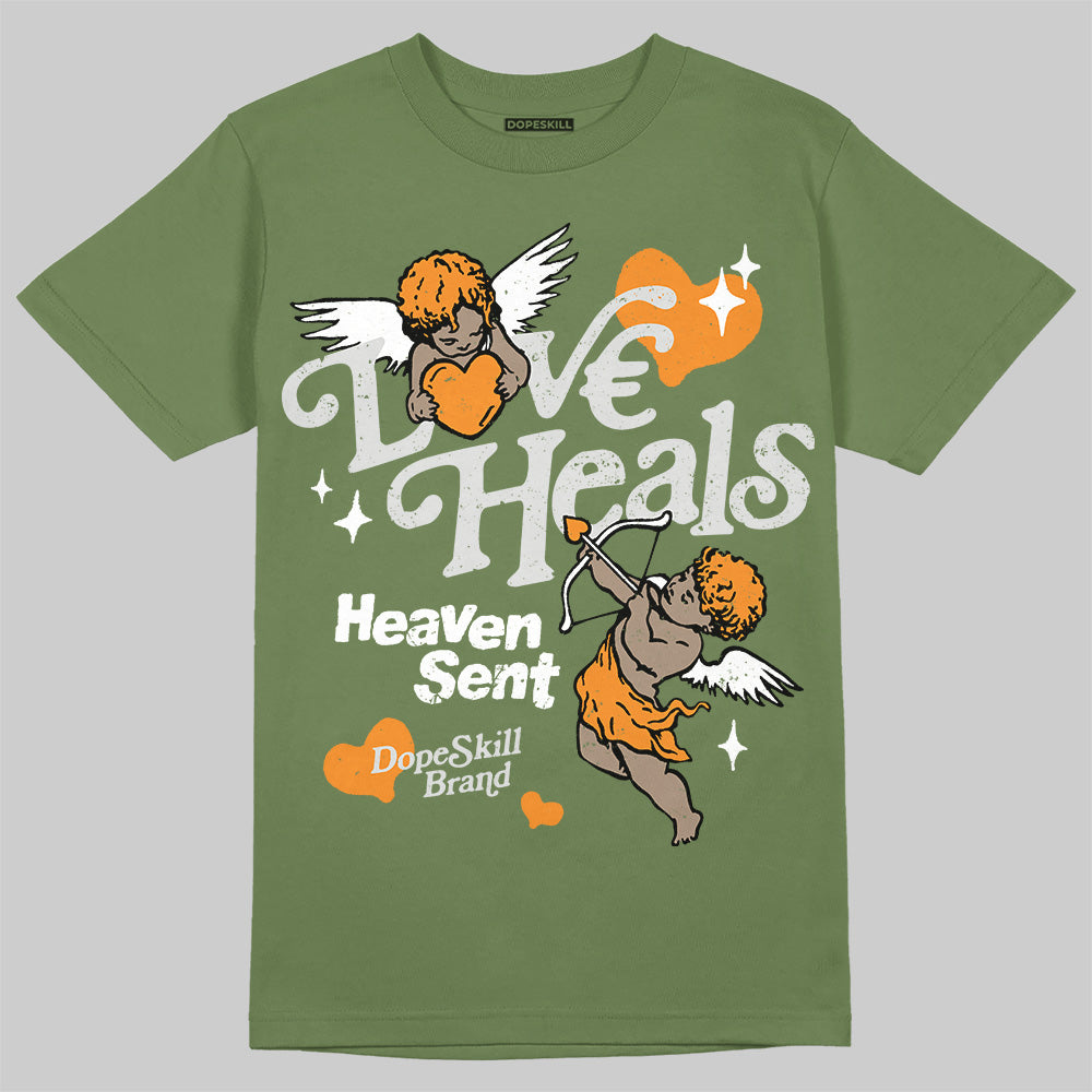 Olive 5s DopeSkill T-Shirt New Love Heals Graphic