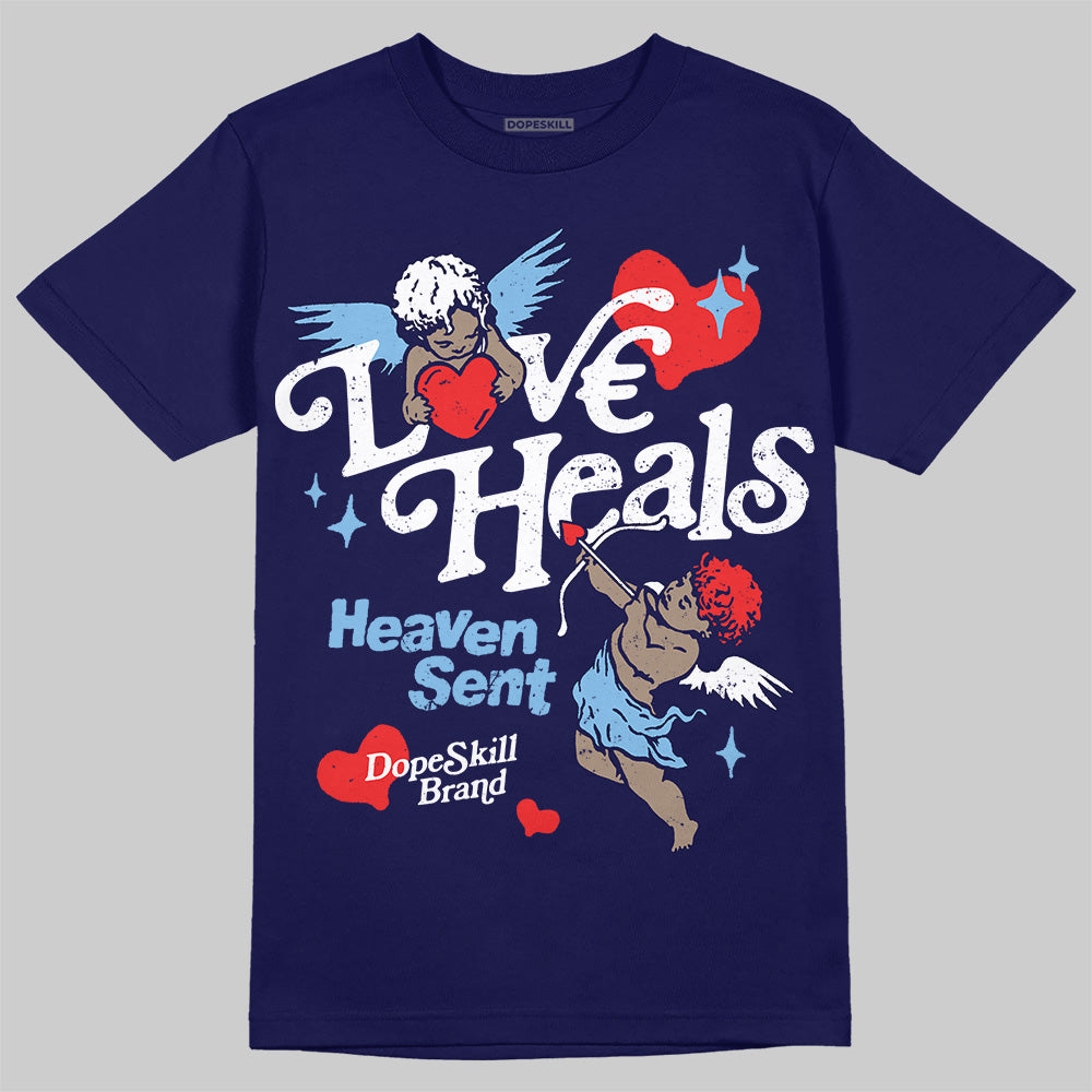University Blue Collection DopeSkill T-Shirt New Love Heals Graphic