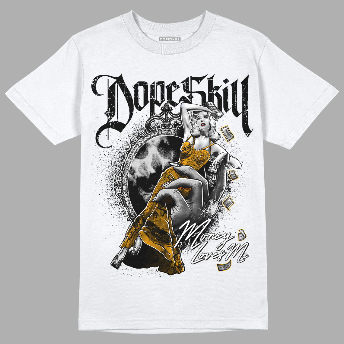 Black Taxi 12s DopeSkill T-Shirt Money Loves Me Graphic
