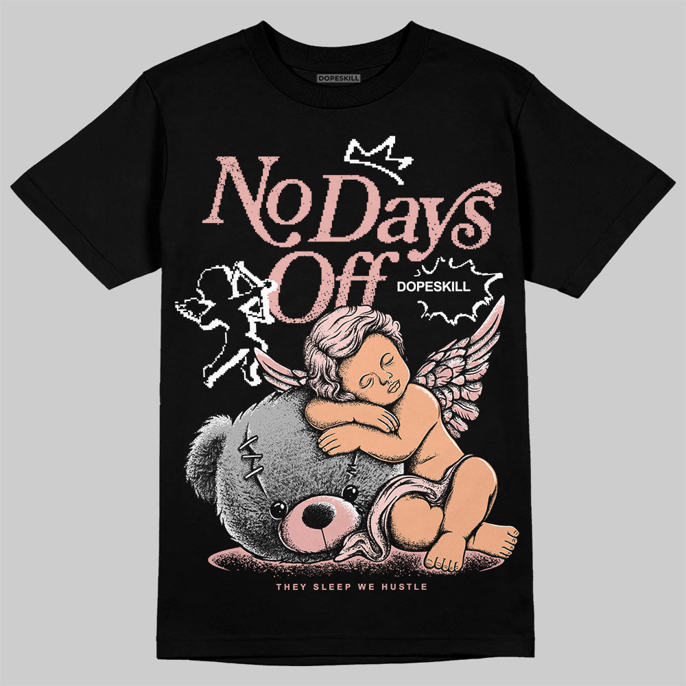 Leather Curb Glitter Pale Pink DopeSkill T-Shirt New No Days Off Graphic