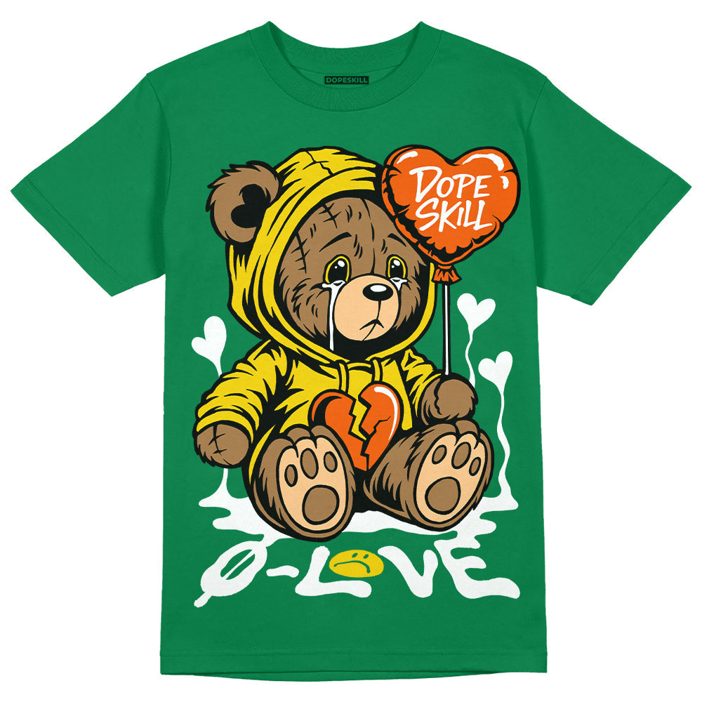 Lucky Green 5s DopeSkill Green T-shirt Broken Bear Graphic