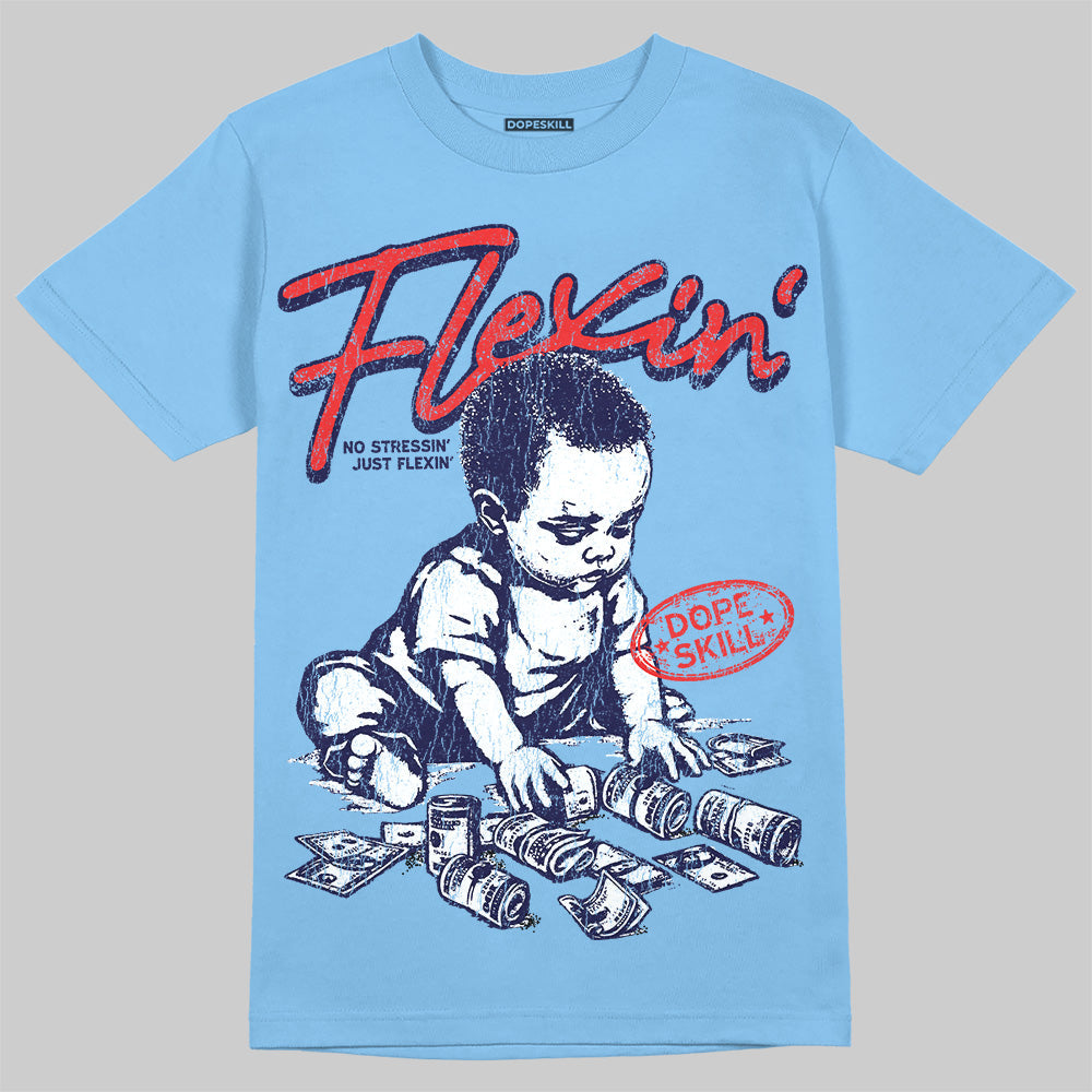 University Blue Collection DopeSkill T-Shirt Flexin' Graphic