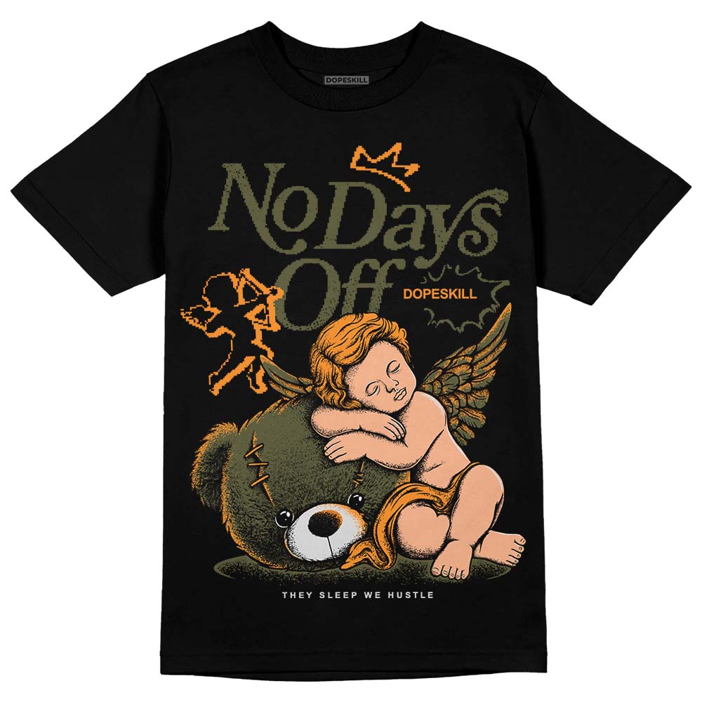 Olive 5s DopeSkill T-Shirt New No Days Off Graphic