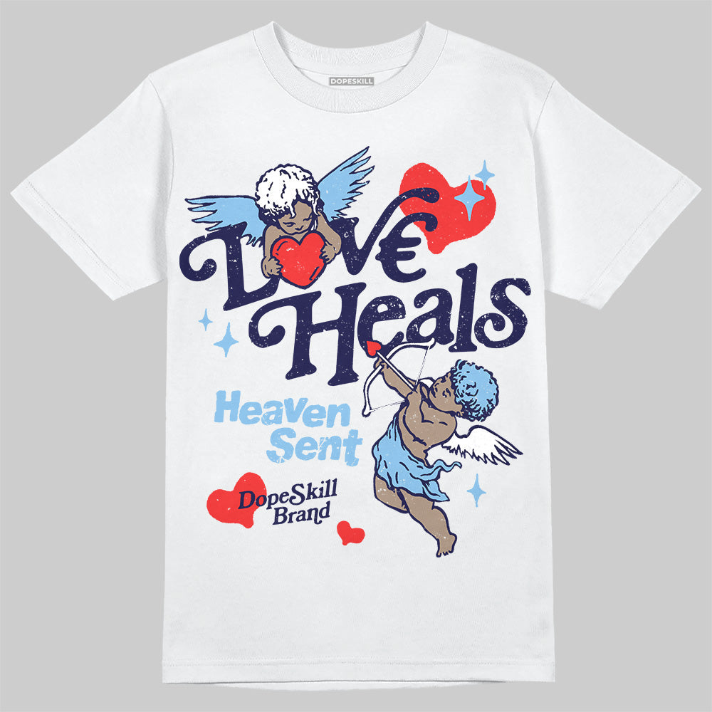 University Blue Collection DopeSkill T-Shirt New Love Heals Graphic