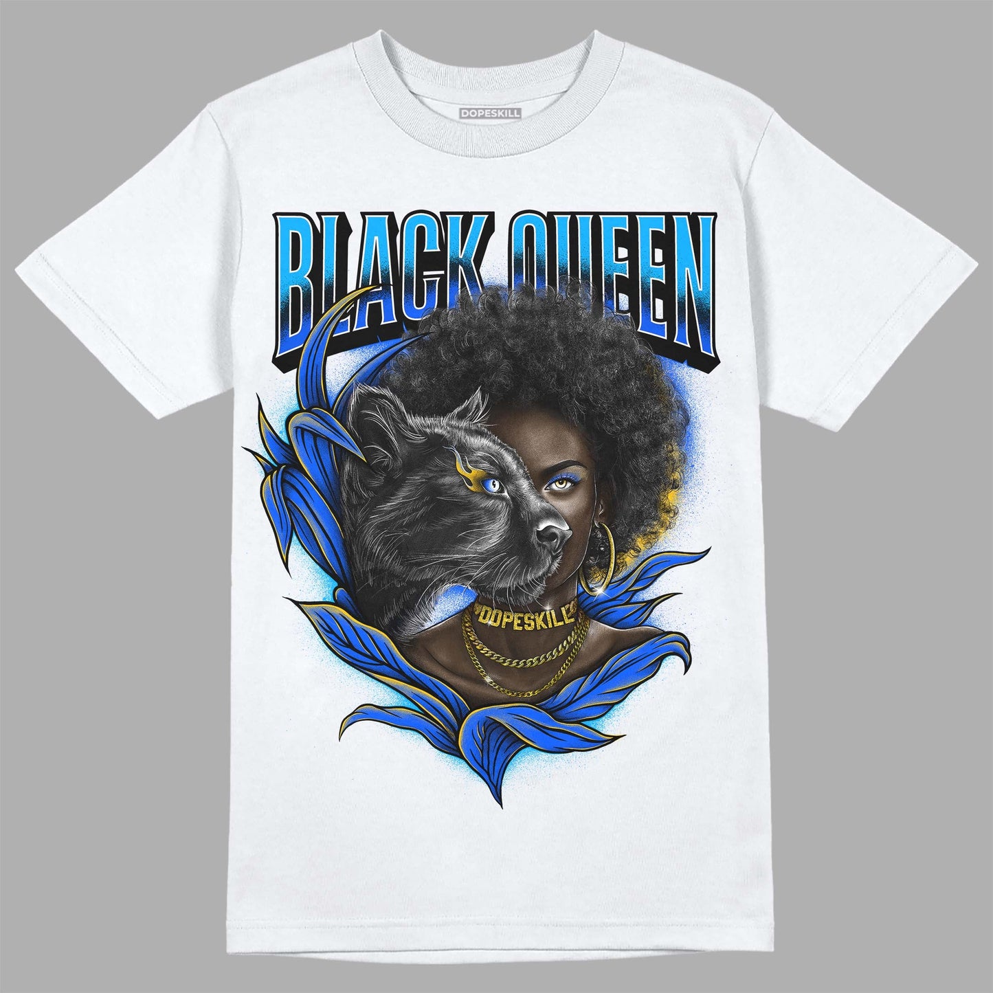 Royal Blue Collection DopeSkill T-Shirt New Black Queen Graphic