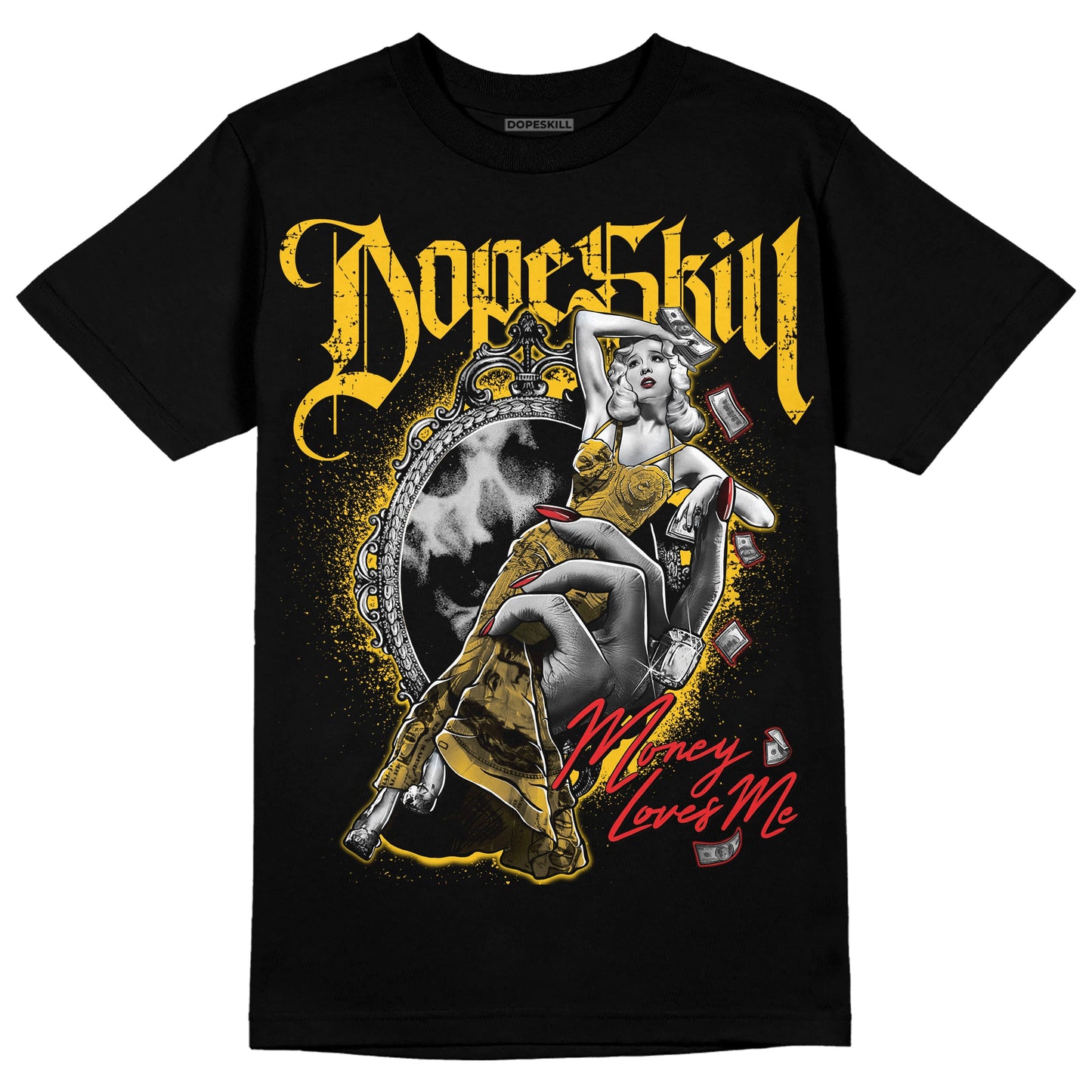 Yellow Collection DopeSkill T-Shirt Money Loves Me Graphic
