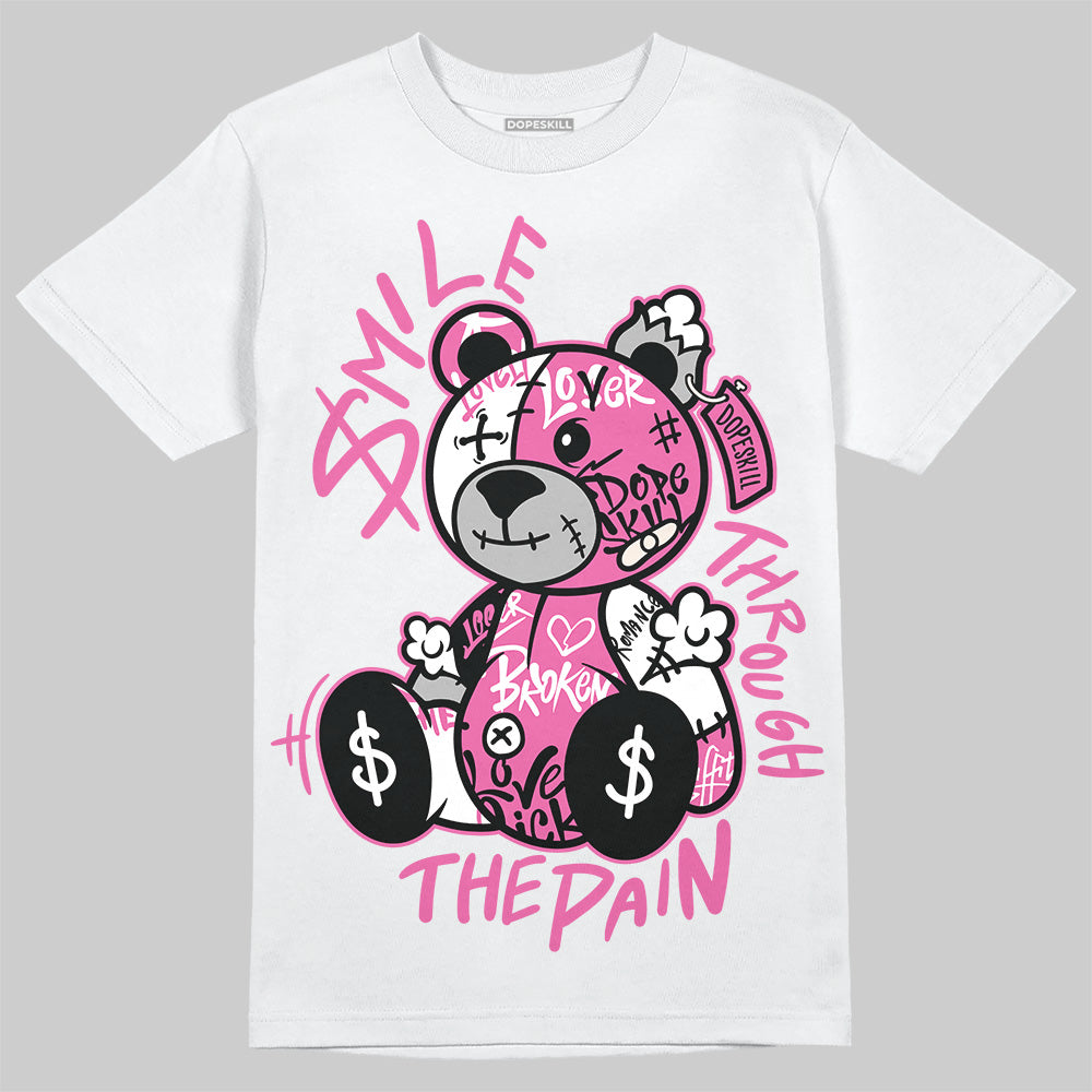 Kayano 14 Cream Sweet Pink DopeSkill T-Shirt Smile Through The Pain Graphic