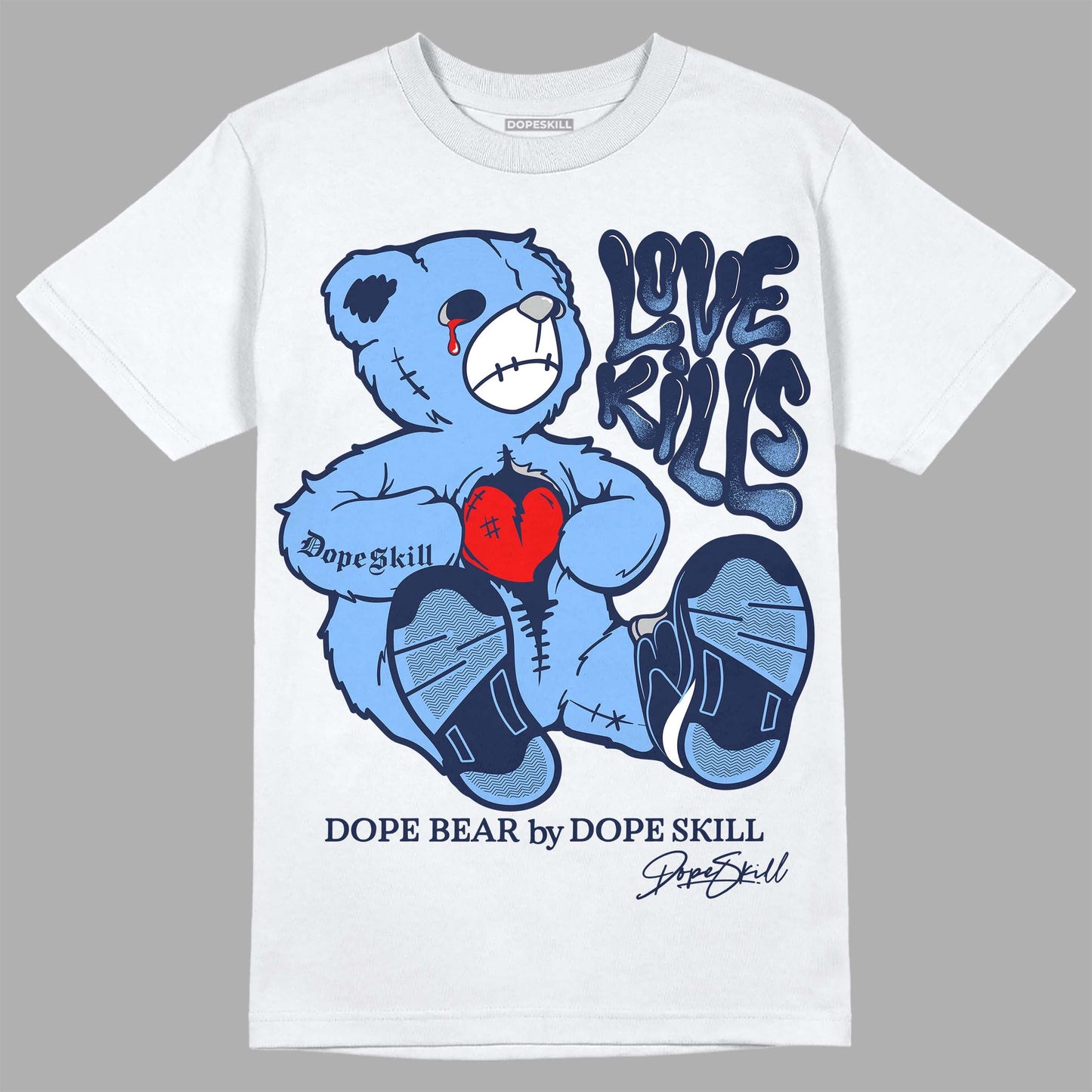 Midnight Navy 5s DopeSkill T-Shirt Love Kills Graphic