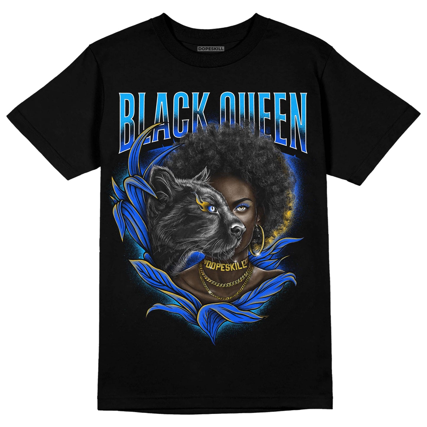 Royal Blue Collection DopeSkill T-Shirt New Black Queen Graphic