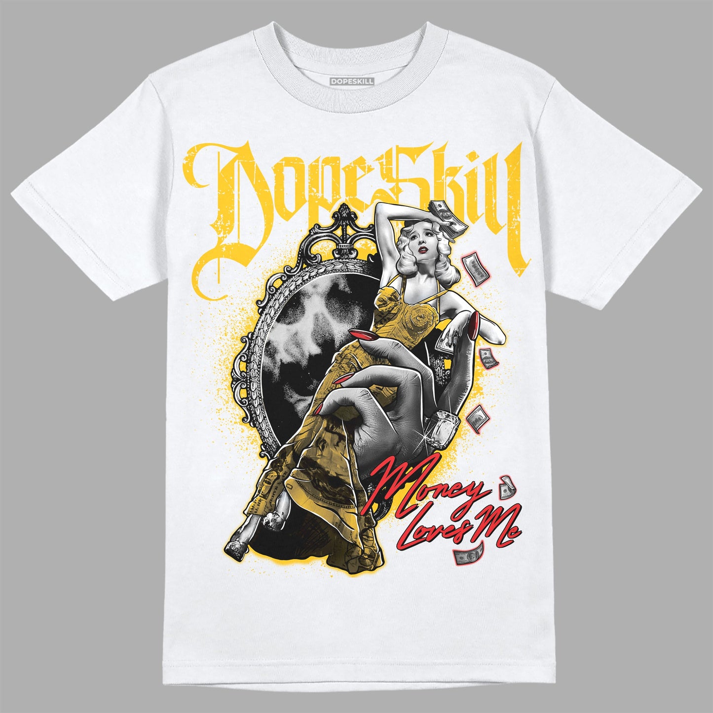 Yellow Collection DopeSkill T-Shirt Money Loves Me Graphic
