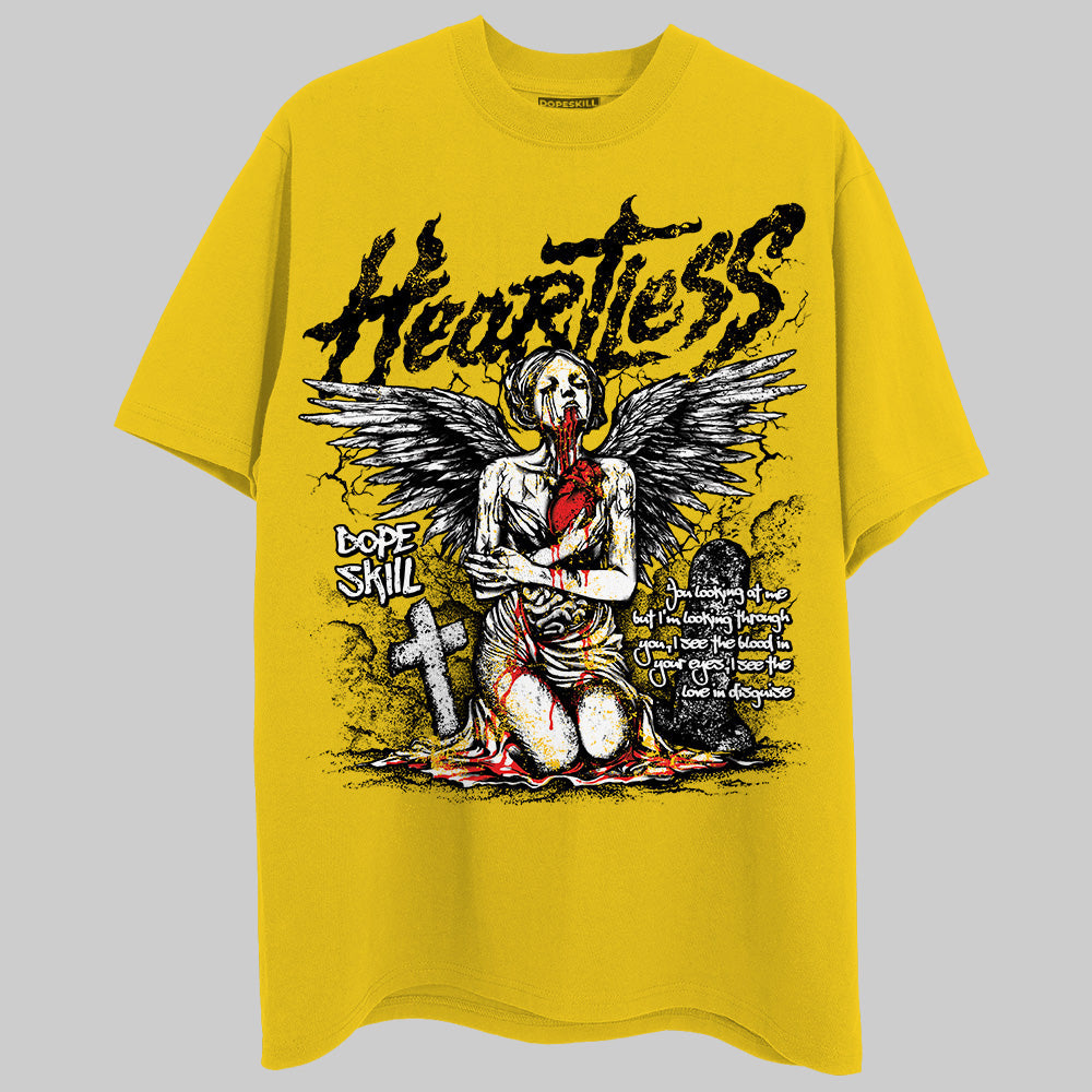 Yellow Collection DopeSkill Gold T-shirt Heartless Graphic