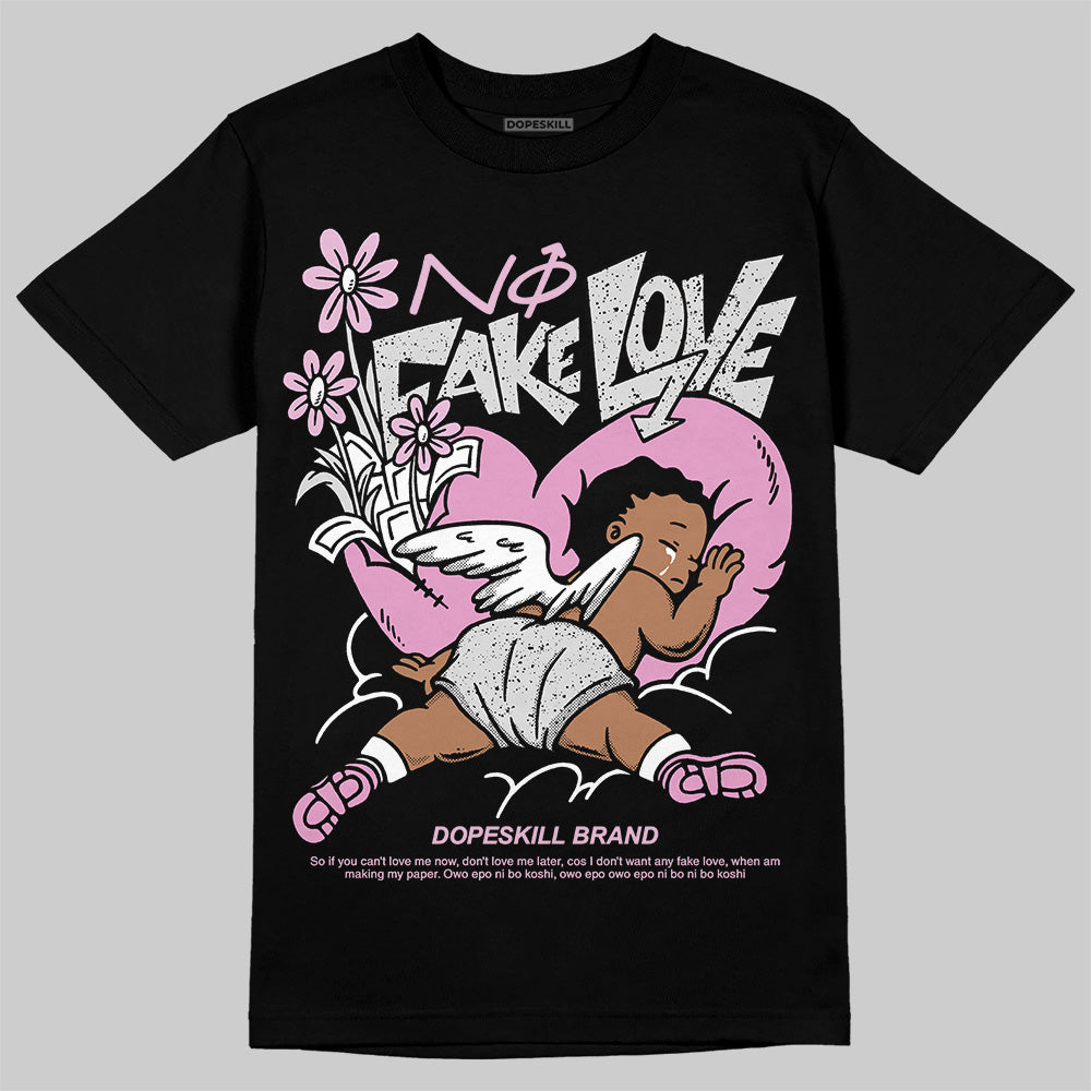 Orchid 4s DopeSkill T-Shirt No Fake Love Graphic