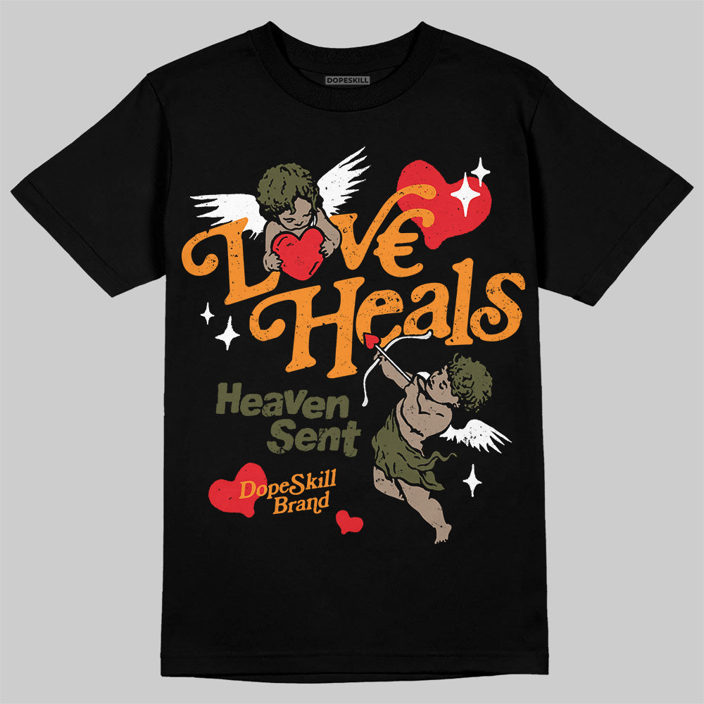 Olive 5s DopeSkill T-Shirt New Love Heals Graphic