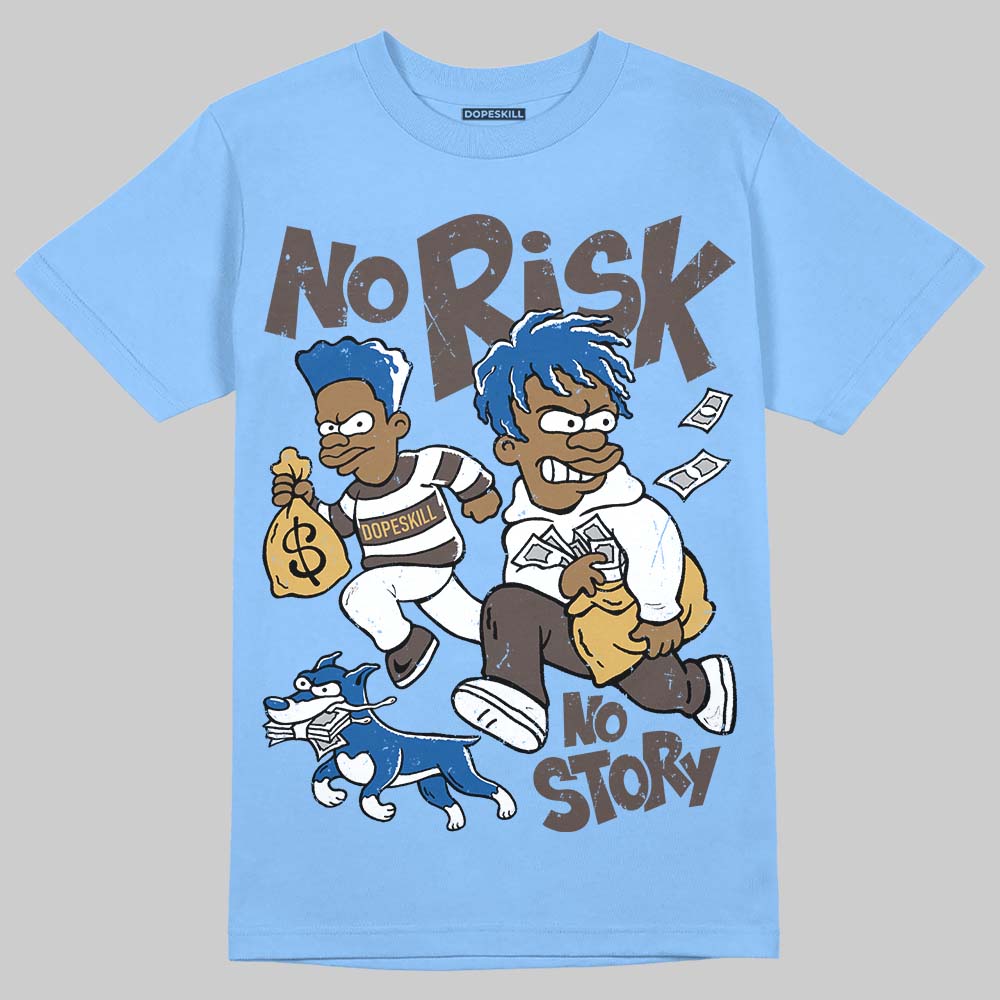 Handball Spezial Light Blue DopeSkill T-Shirt No Risk No Story Graphic