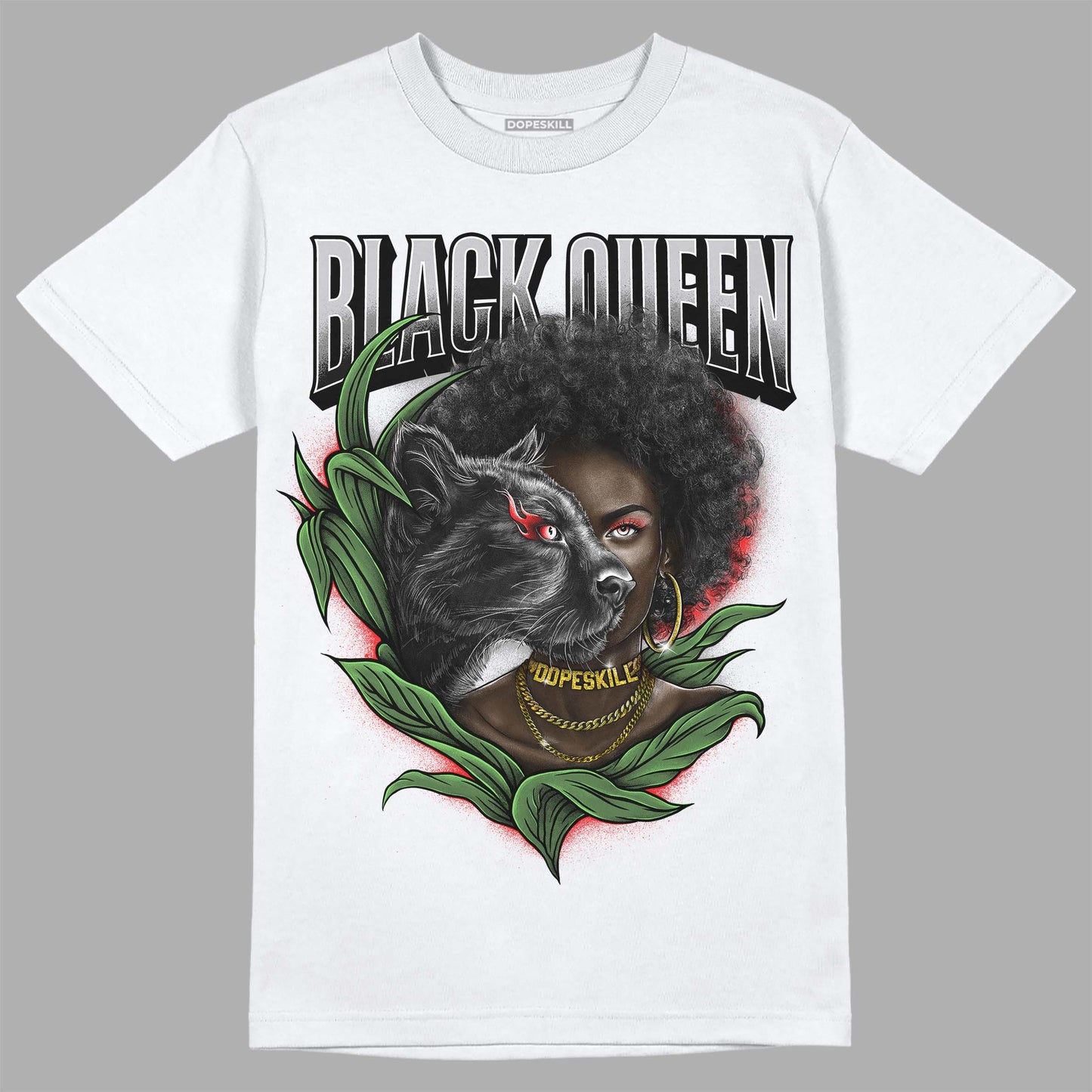 Grey Collection DopeSkill T-Shirt New Black Queen Graphic