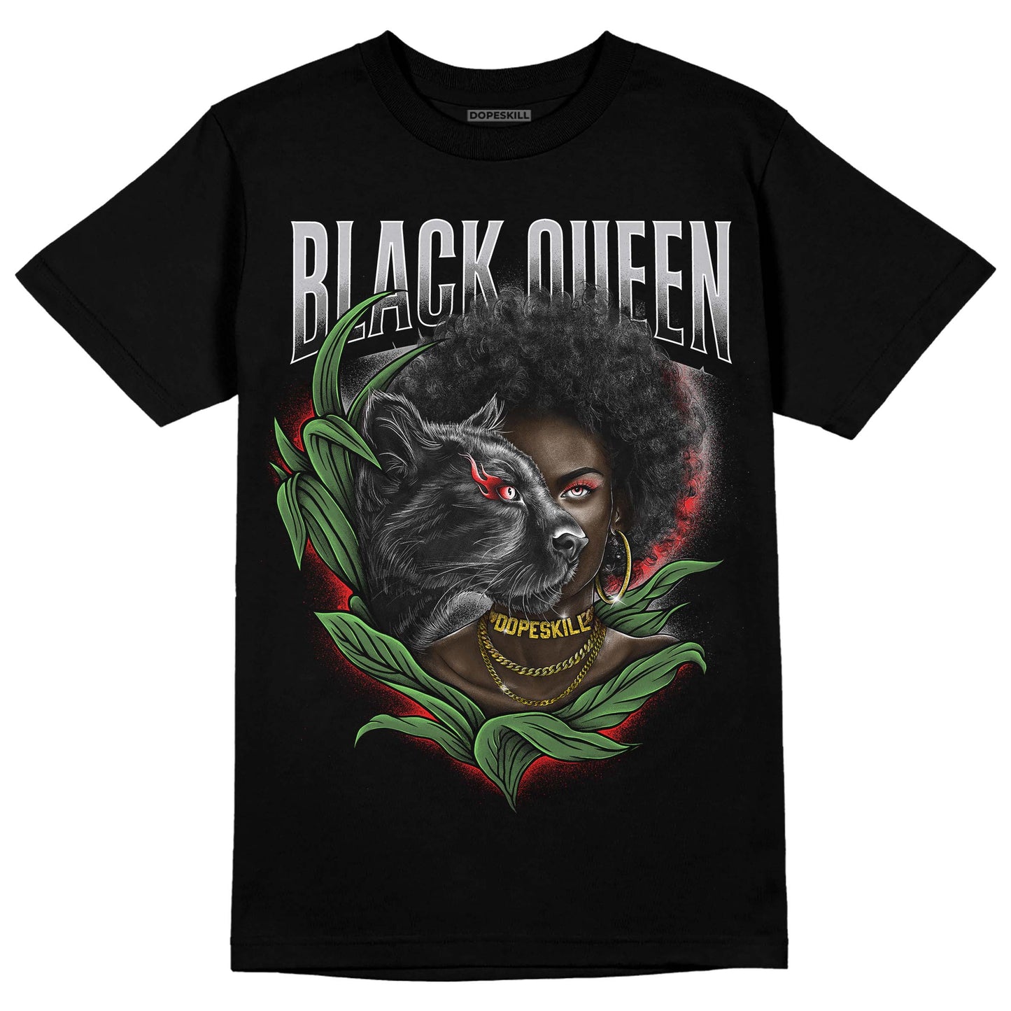 Grey Collection DopeSkill T-Shirt New Black Queen Graphic
