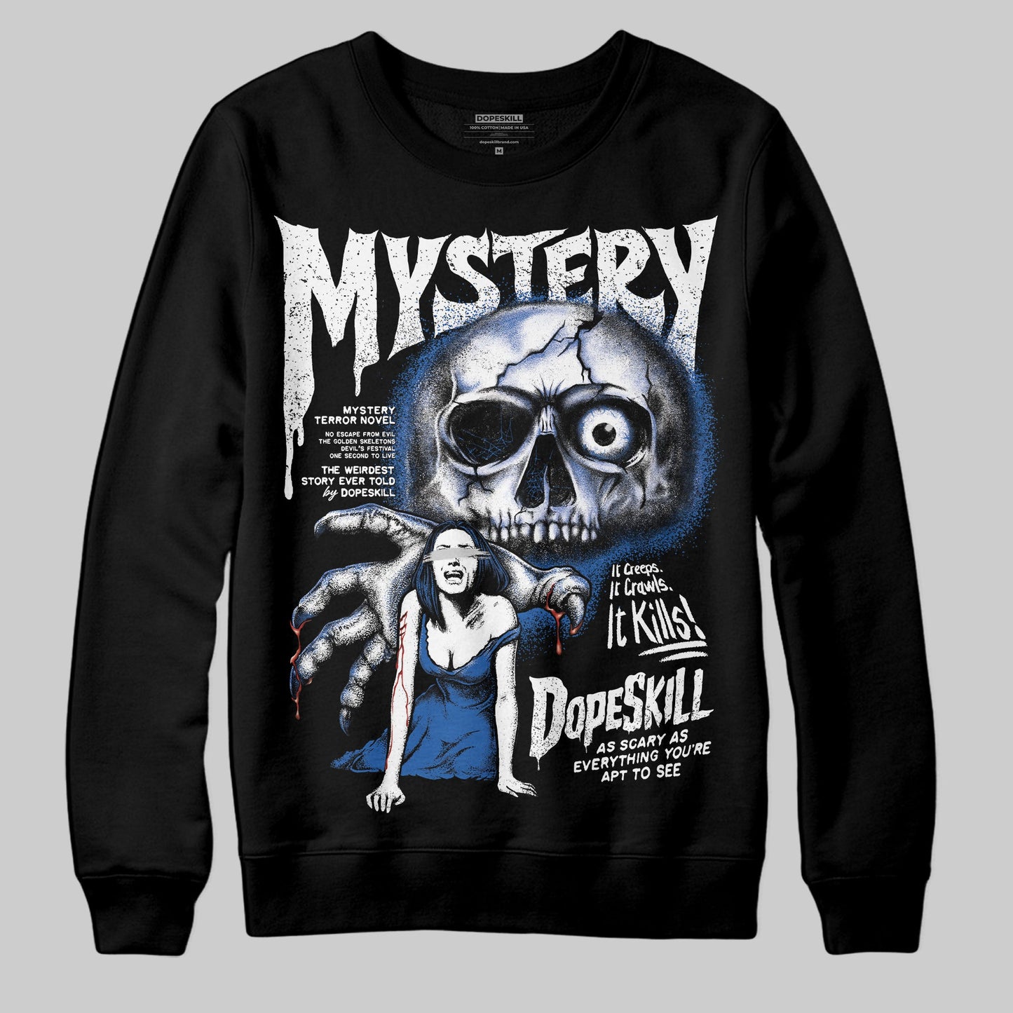 Blueberry 12s DopeSkill Sweatshirt Mystery Ghostly Grasp Graphic