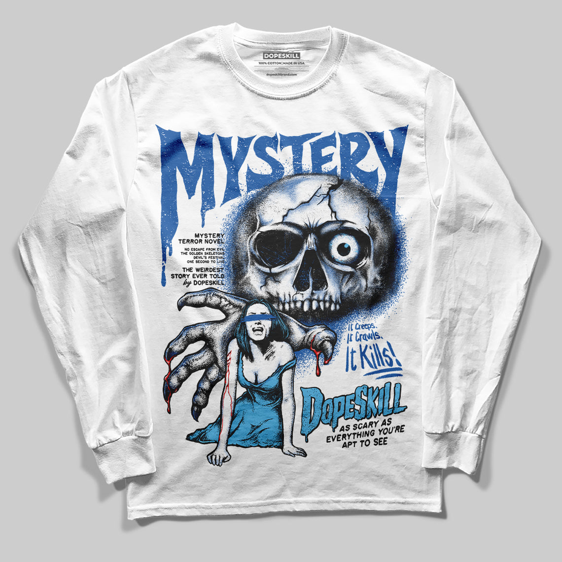 Blueberry 12s DopeSkill Long Sleeve T-Shirt Mystery Ghostly Grasp Graphic