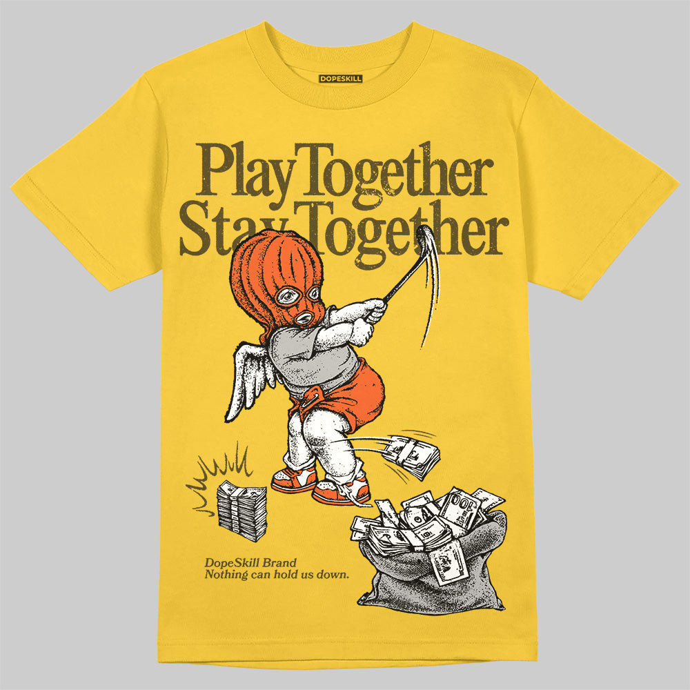 Yellow Collection DopeSkill Gold T-shirt Play together, Stay together Graphic