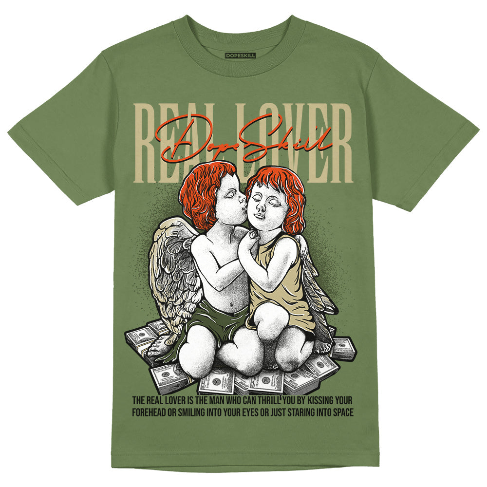 Olive Collection DopeSkill Olive T-shirt Real Lover Graphic