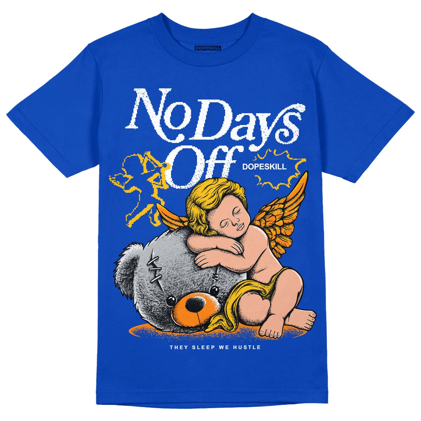 Royal Blue Collection DopeSkill Royal Blue T-shirt New No Days Off Graphic
