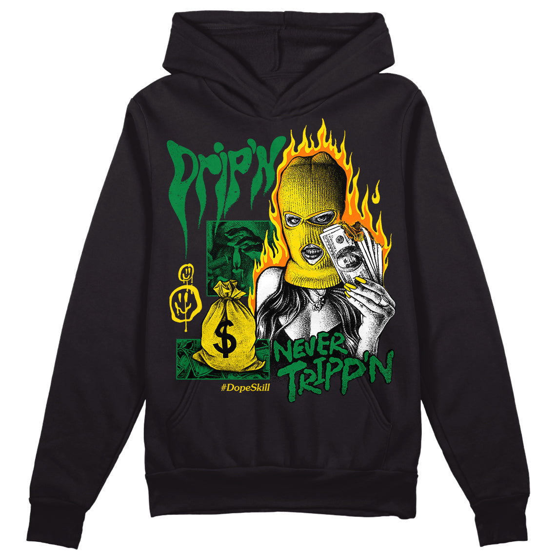 Dunk Reverse Brazil DopeSkill Hoodie Sweatshirt Drip'n Never Tripp'n Graphic