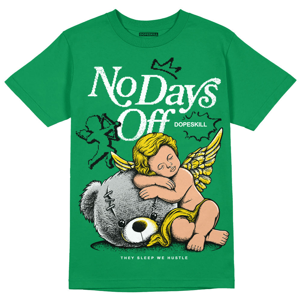 Lucky Green 5s DopeSkill Green T-shirt New No Days Off Graphic