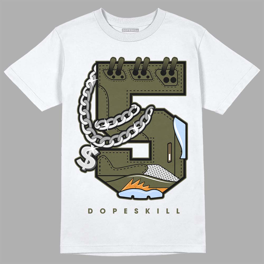 Olive 5s DopeSkill T-Shirt No.5 Graphic