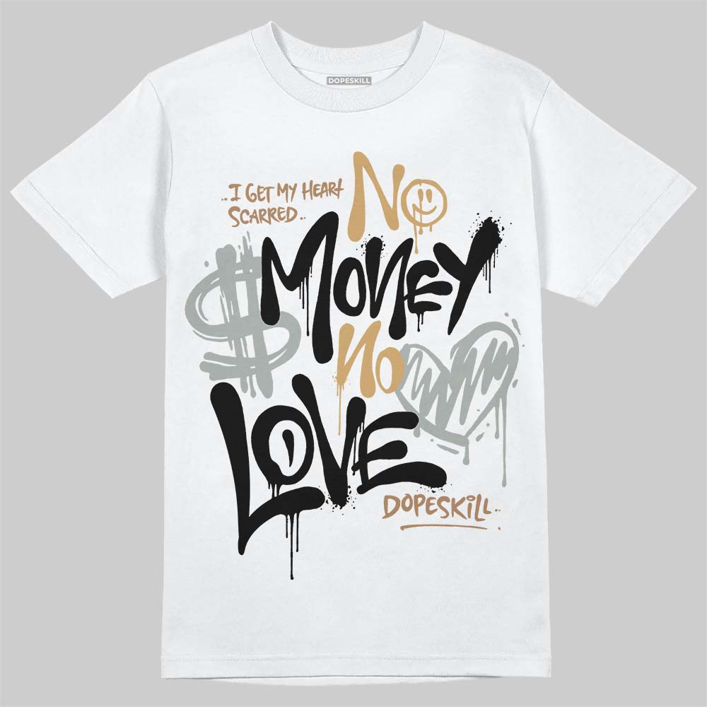 1906R ‚ÄòWhite Gold‚Äô DopeSkill T-Shirt No Money No Love Typo Graphic