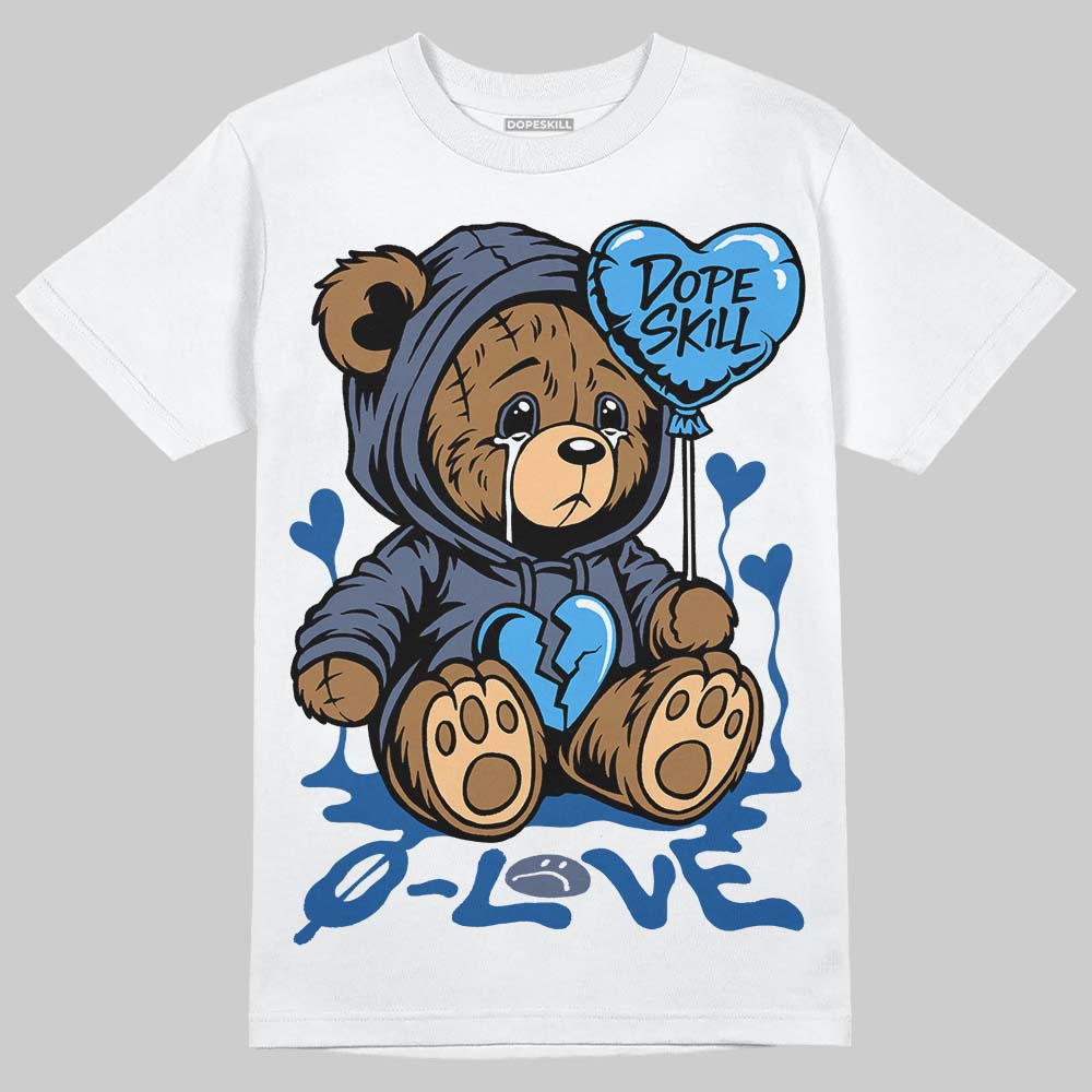 Diffused Blue 11s DopeSkill T-Shirt Broken Bear Graphic