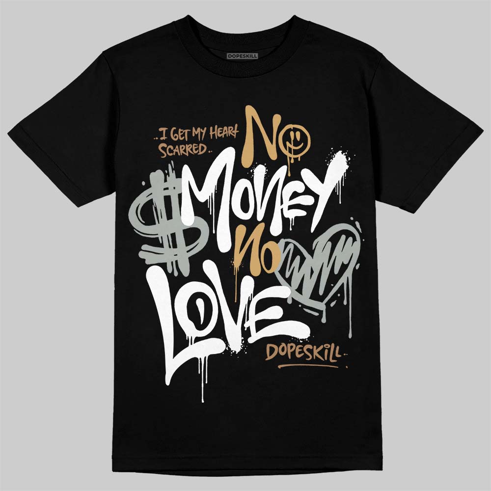 1906R ‚ÄòWhite Gold‚Äô DopeSkill T-Shirt No Money No Love Typo Graphic