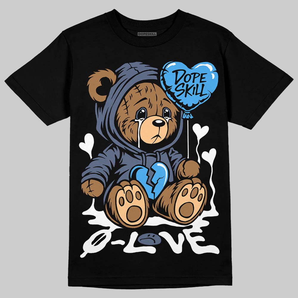 Diffused Blue 11s DopeSkill T-Shirt Broken Bear Graphic